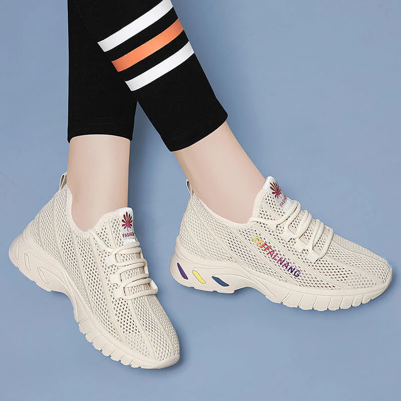 Damen Leichte und atmungsaktive Sport Sneakers mit elastischem Obermaterial Heidi Mode - Image 4