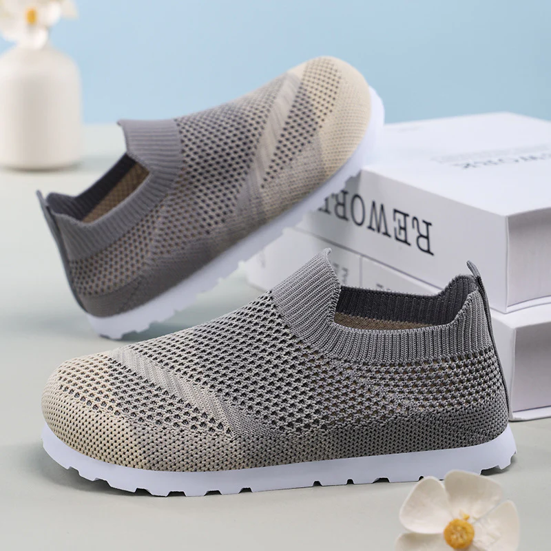 Damen Leichte und bequeme Slip-On Sneakers mit atmungsaktivem Strickoberteil Heidi Mode - Image 3
