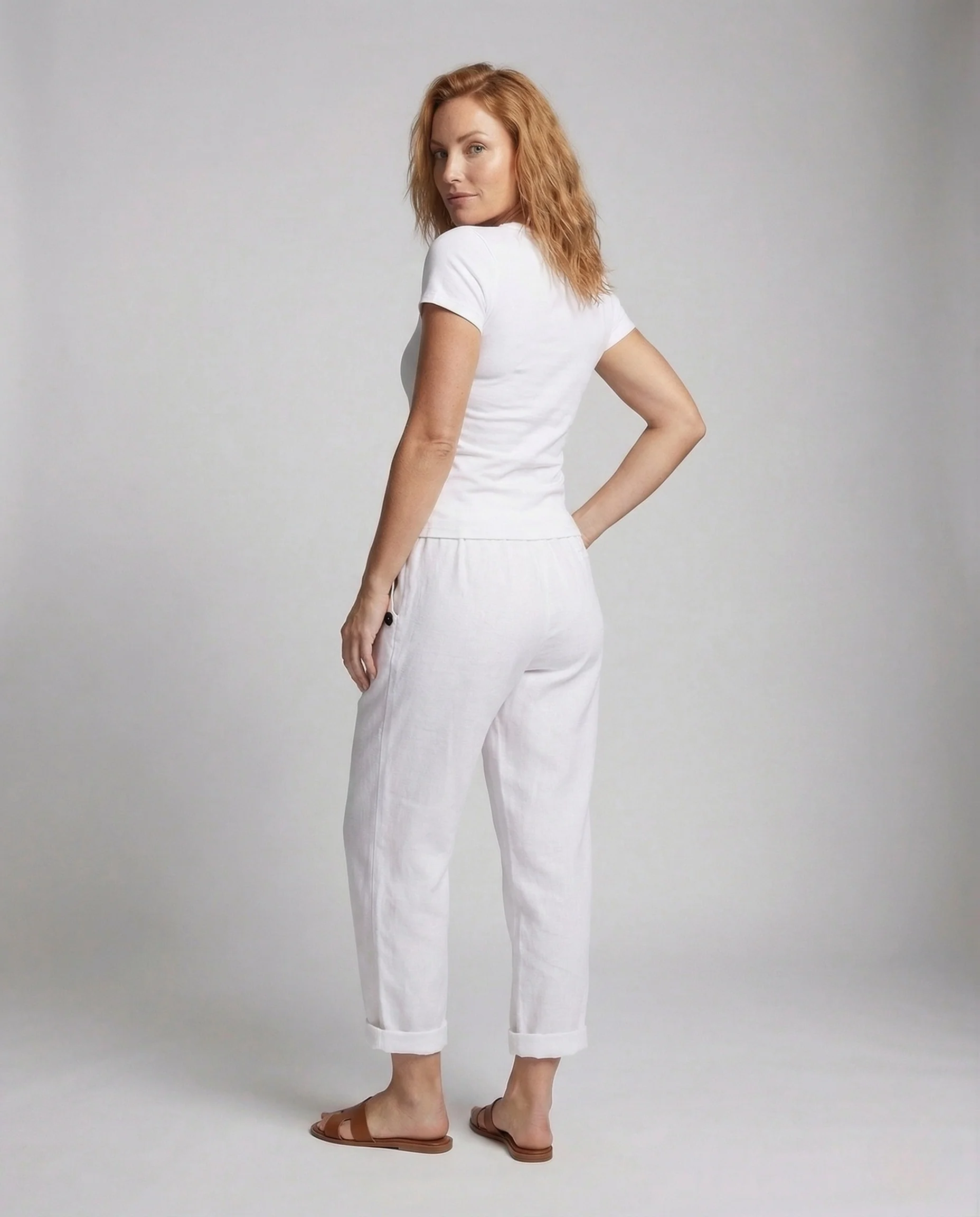 Damen Leinenhose mit Elastischem Bund & Seitentaschen | Heidi-Mode - Image 4