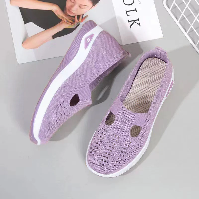 Damen Leichte und luftige Slip-On Sneakers mit elastischer Sohle Heidi Mode - Image 2