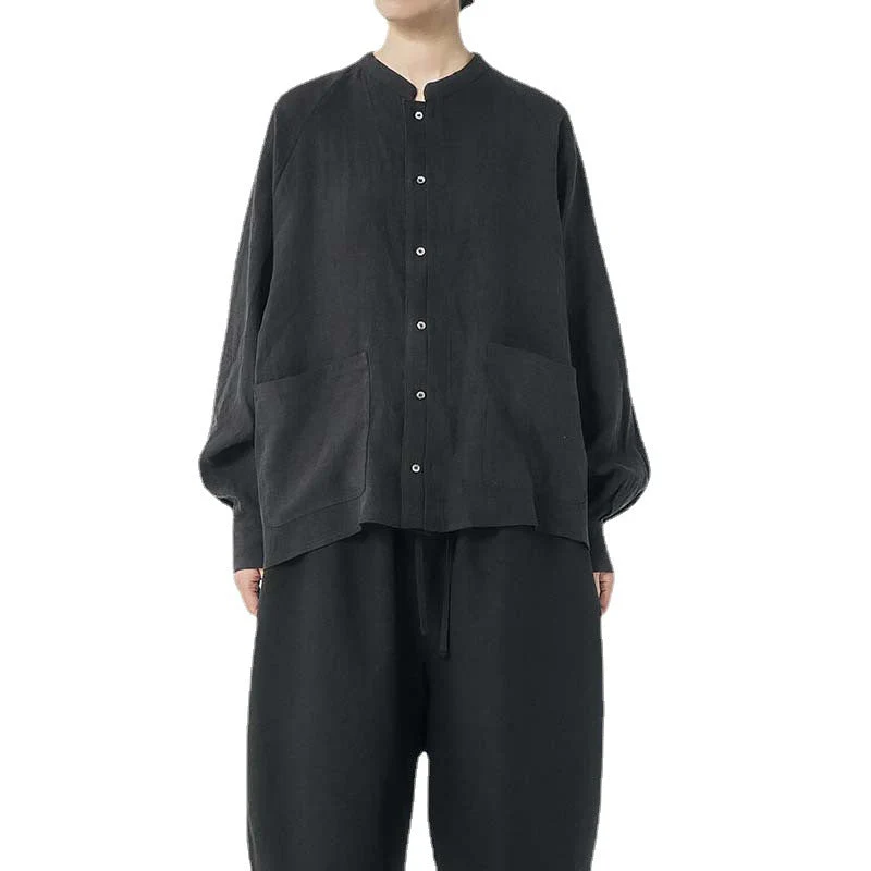Damen Leinenbluse mit Praktischen Taschen und Lässigem Schnitt Heidi-Mode - Image 5