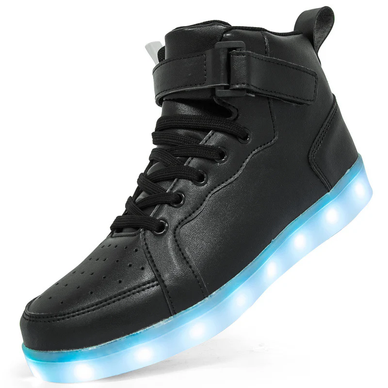 Damen Leuchtende High-Top Sneakers mit verstellbarem Riemen und glossy Oberfläche Heidi Mode - Image 5