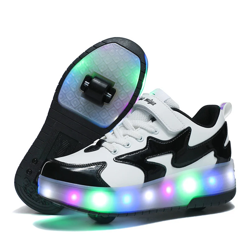 Damen Leuchtende Rollersneaker mit atmungsaktivem Obermaterial und rutschfester Sohle Heidi Mode