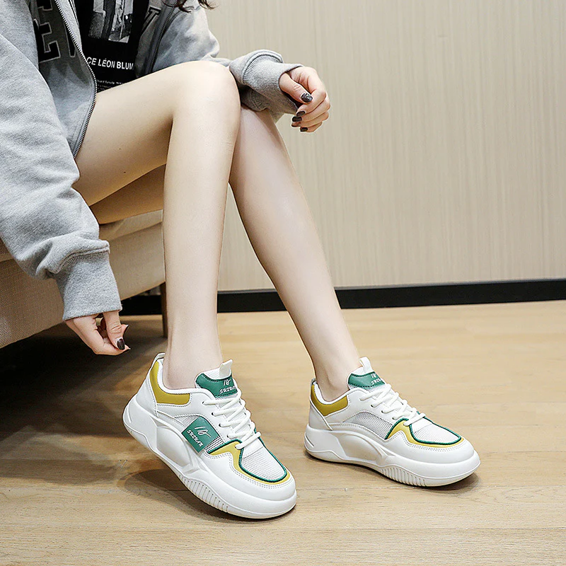 Damen Lifestyle Sneakers mit atmungsaktiver Mesh-Oberfläche und dämpfender Sohle Heidi Mode - Image 4