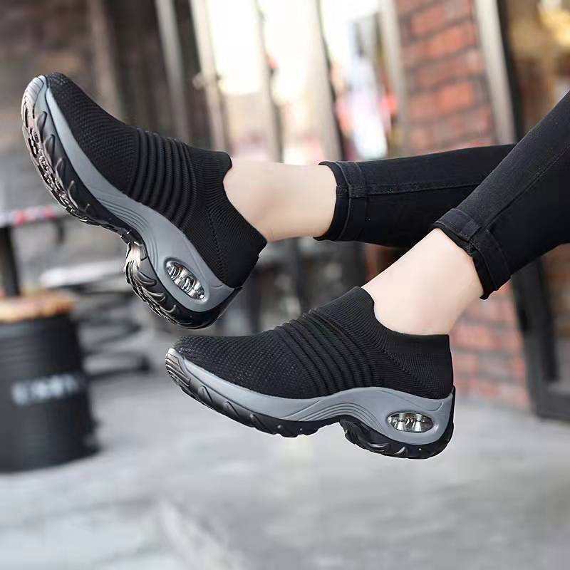 Damen Luftgepolsterte Sneakers mit elastischem Strickoberteil Heidi Mode - Image 4