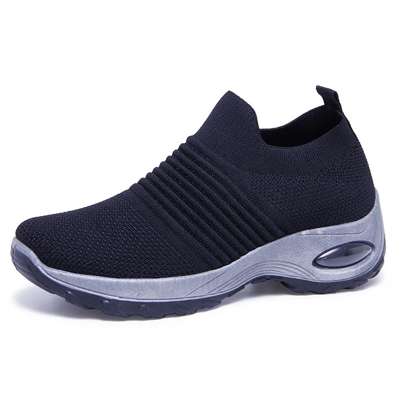 Damen Luftgepolsterte Sneakers mit elastischem Strickoberteil Heidi Mode - Image 5