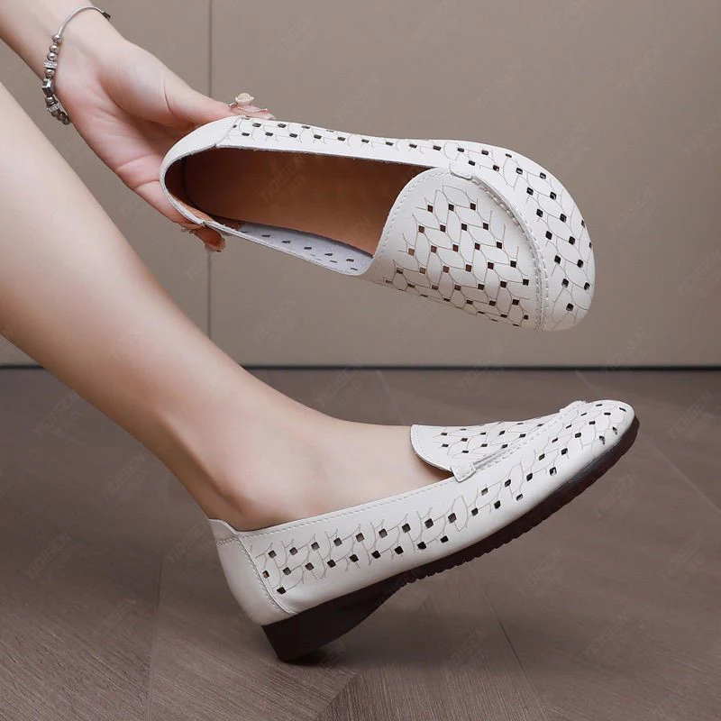 Damen luftige Ballerina-Schuhe mit modischem Flechtdesign Heidi Mode - Image 2