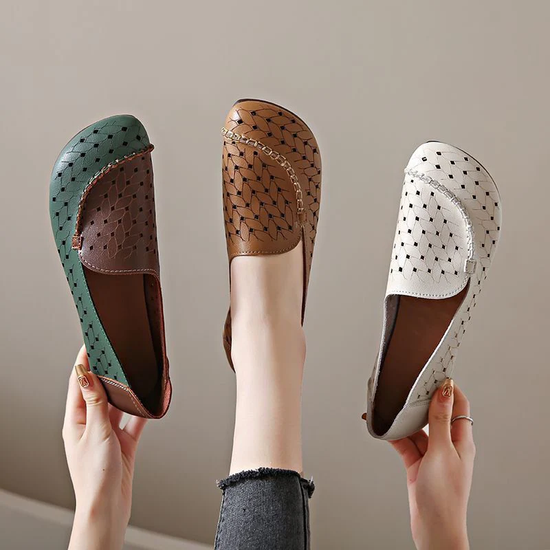 Damen luftige Ballerina-Schuhe mit modischem Flechtdesign Heidi Mode - Image 3