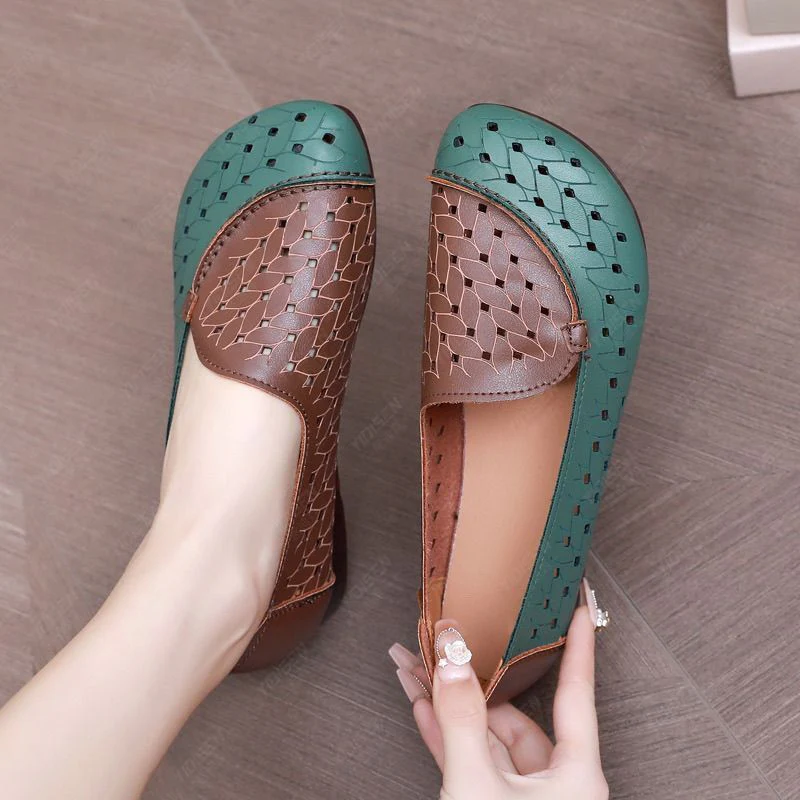 Damen luftige Ballerina-Schuhe mit modischem Flechtdesign Heidi Mode - Image 6
