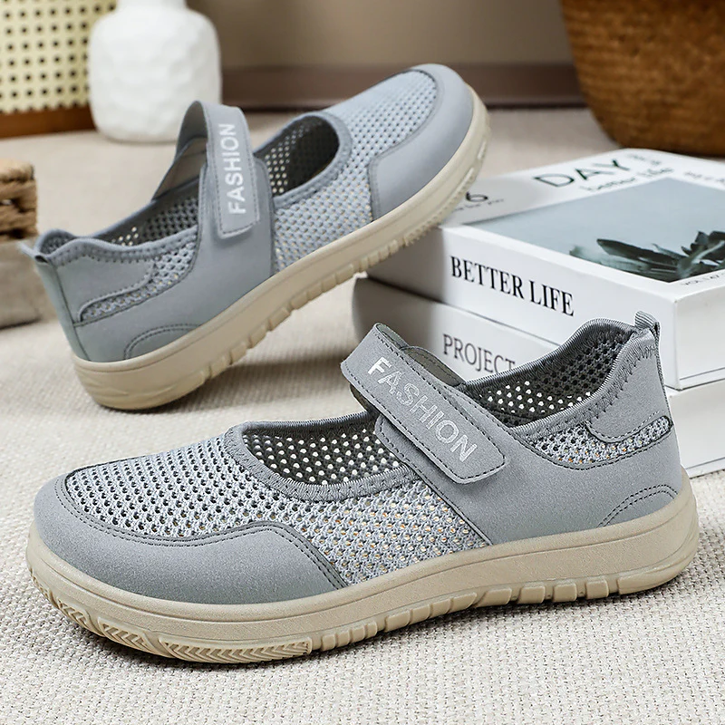 Damen luftige Leichtgewicht Sneakers mit Klettverschluss Heidi Mode - Image 2