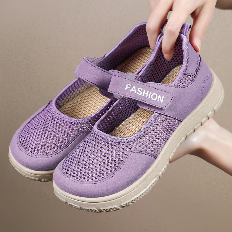 Damen luftige Leichtgewicht Sneakers mit Klettverschluss Heidi Mode - Image 3
