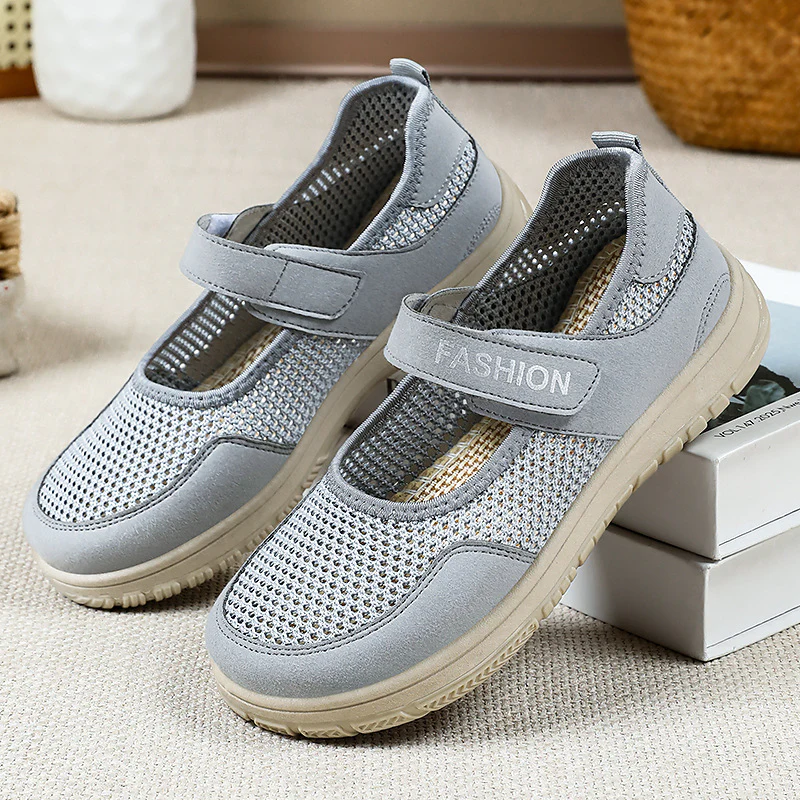 Damen luftige Leichtgewicht Sneakers mit Klettverschluss Heidi Mode - Image 7
