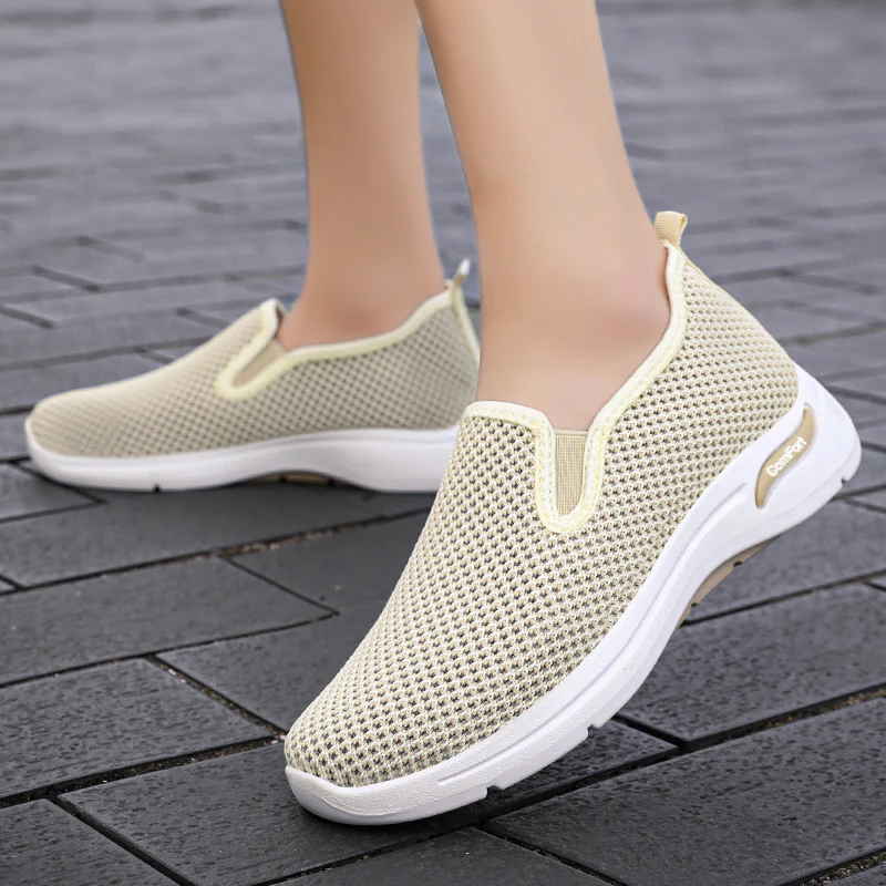 Damen Luftige Slip-On Sneakers mit elastischem Strickdesign Heidi Mode - Image 2