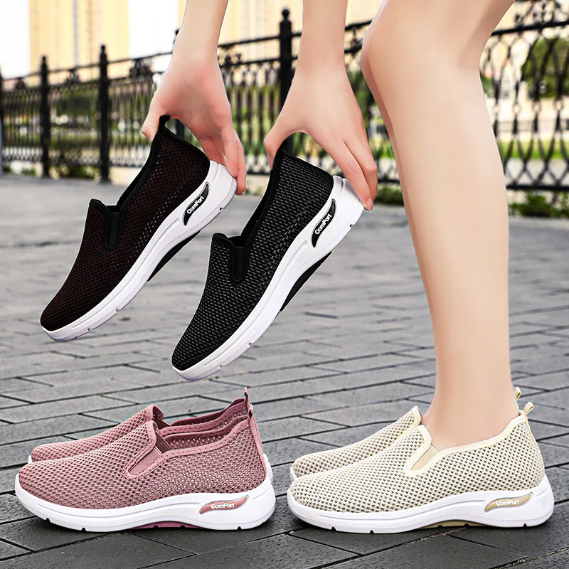 Damen Luftige Slip-On Sneakers mit elastischem Strickdesign Heidi Mode - Image 3