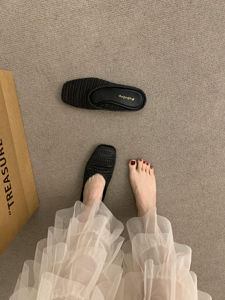 Damen luftige Sommer Slipper mit handgearbeiteter Häkelstruktur Heidi Mode - Image 6