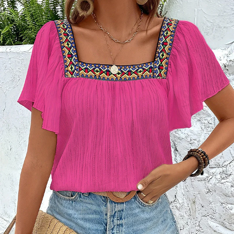 Damen Luftige Sommerbluse mit Stickereien Heidi-Mode - Image 2