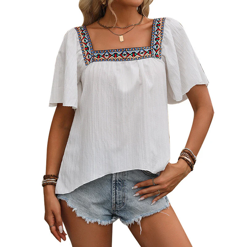 Damen Luftige Sommerbluse mit Stickereien Heidi-Mode - Image 5