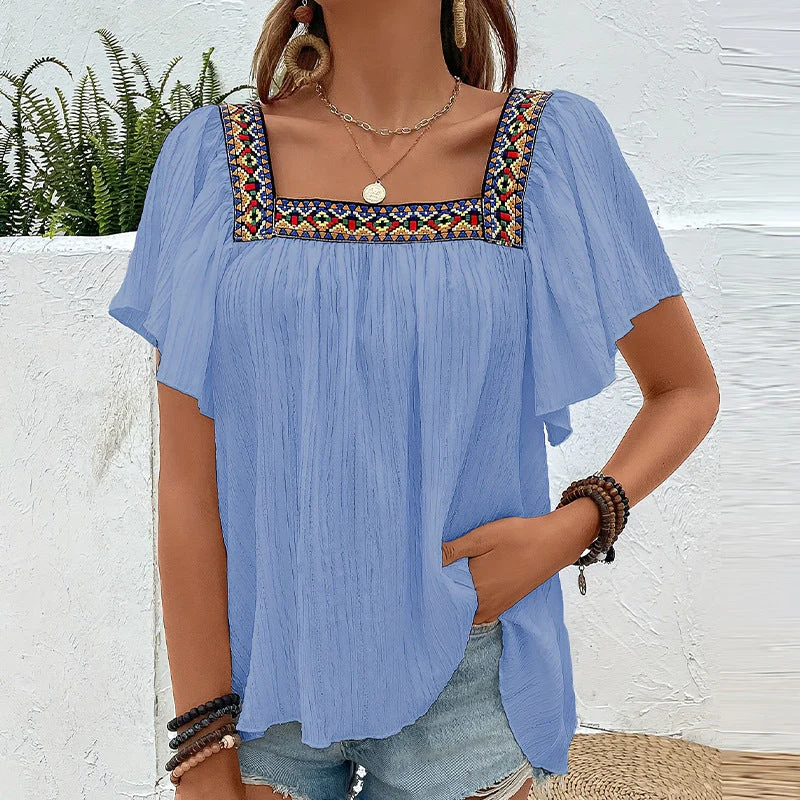 Damen Luftige Sommerbluse mit Stickereien Heidi-Mode - Image 7