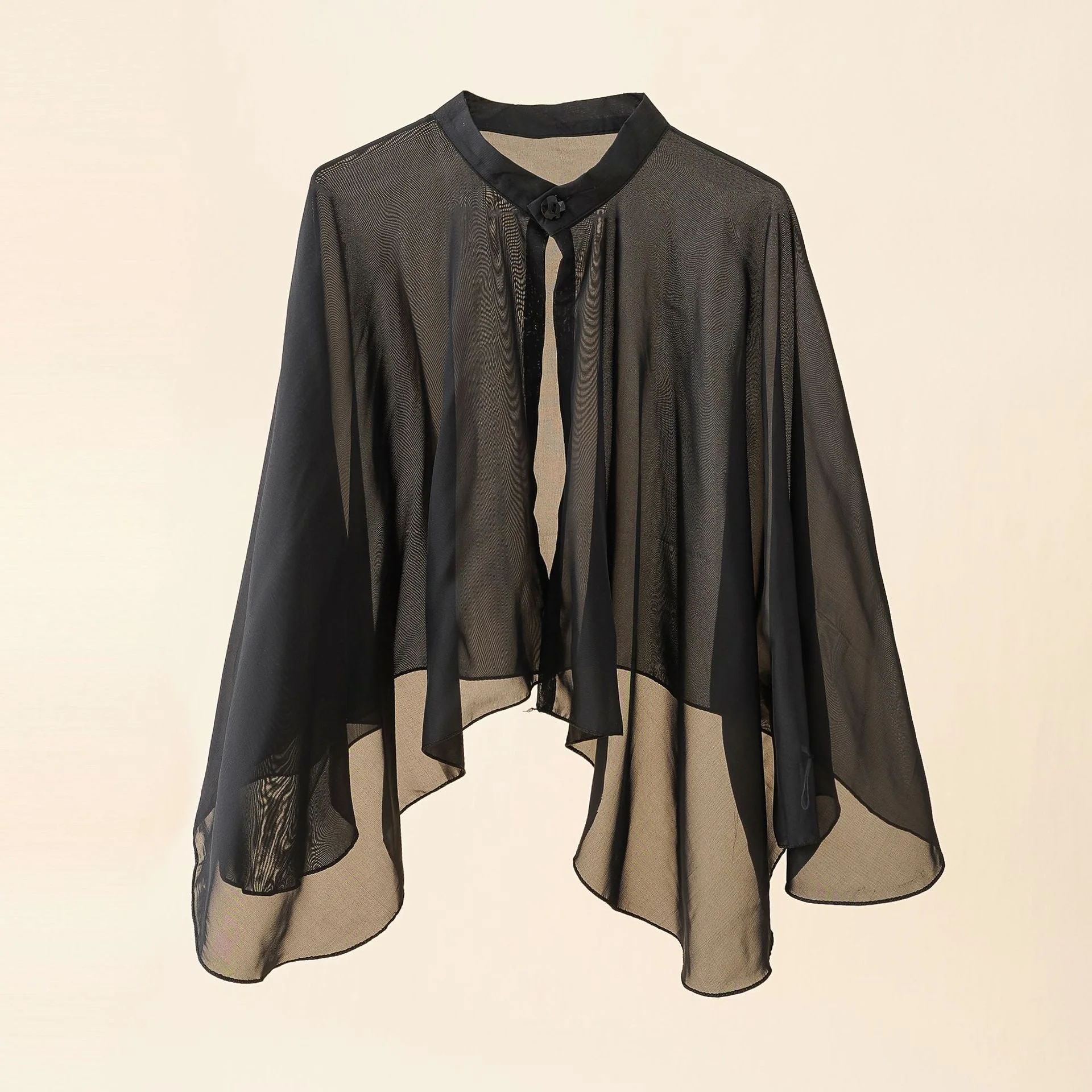 Damen Luftiger Chiffon-Kimono mit Weit Ausgestellten Ärmeln Heidi-Mode - Image 6