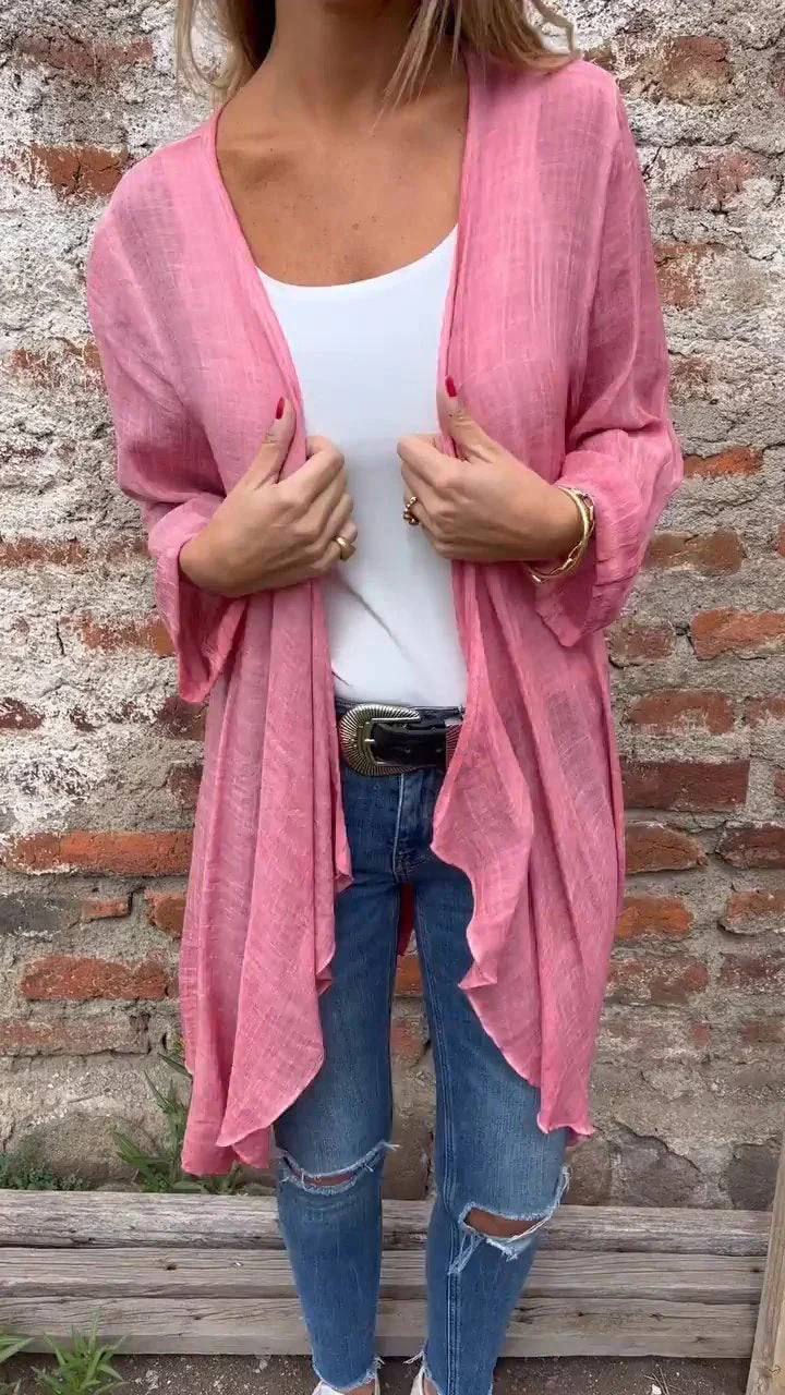 Damen Luftiger Open-Front Kimono Heidi-Mode - Image 8