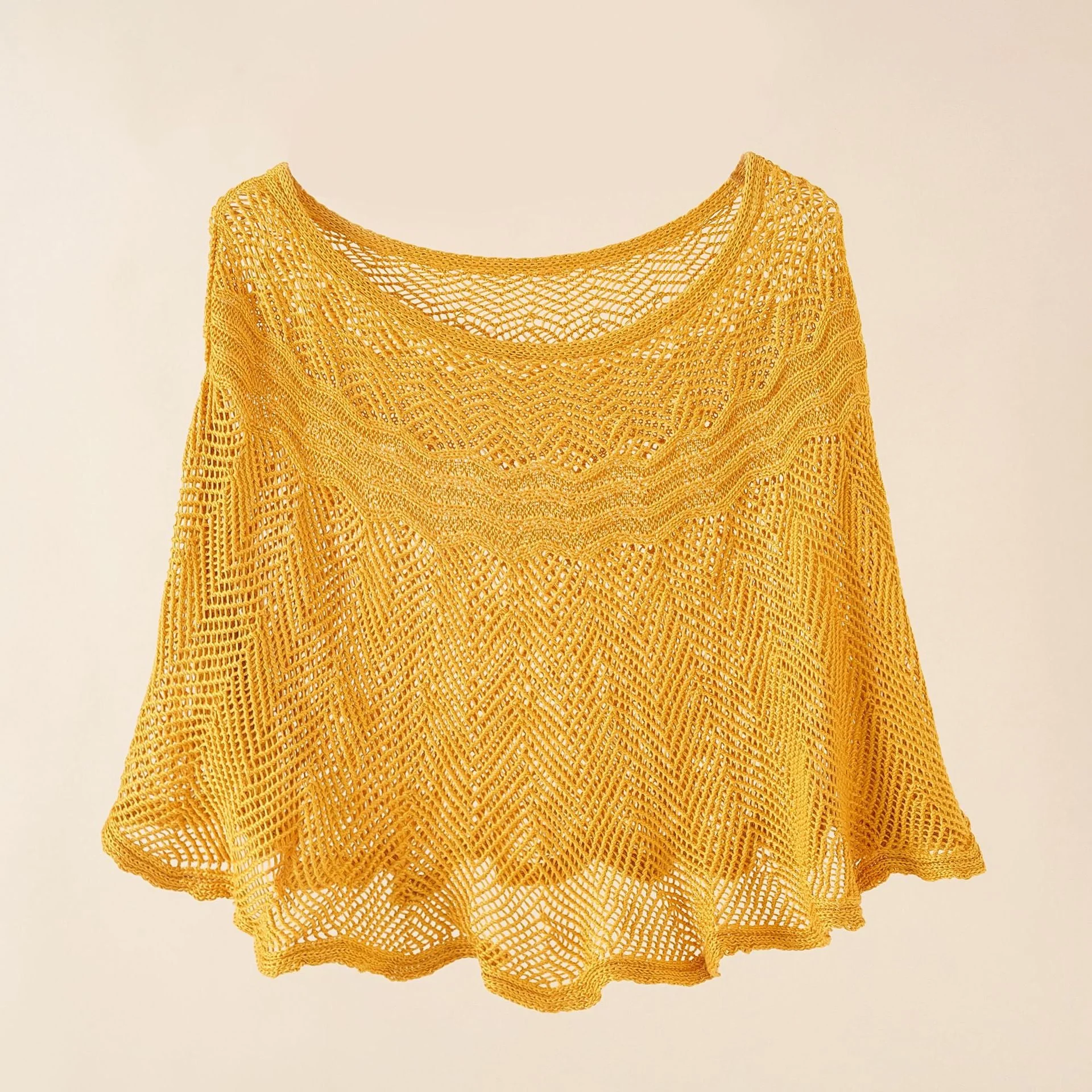 Damen Luftiger Strickponcho Im Modernen Design Heidi-Mode - Image 11