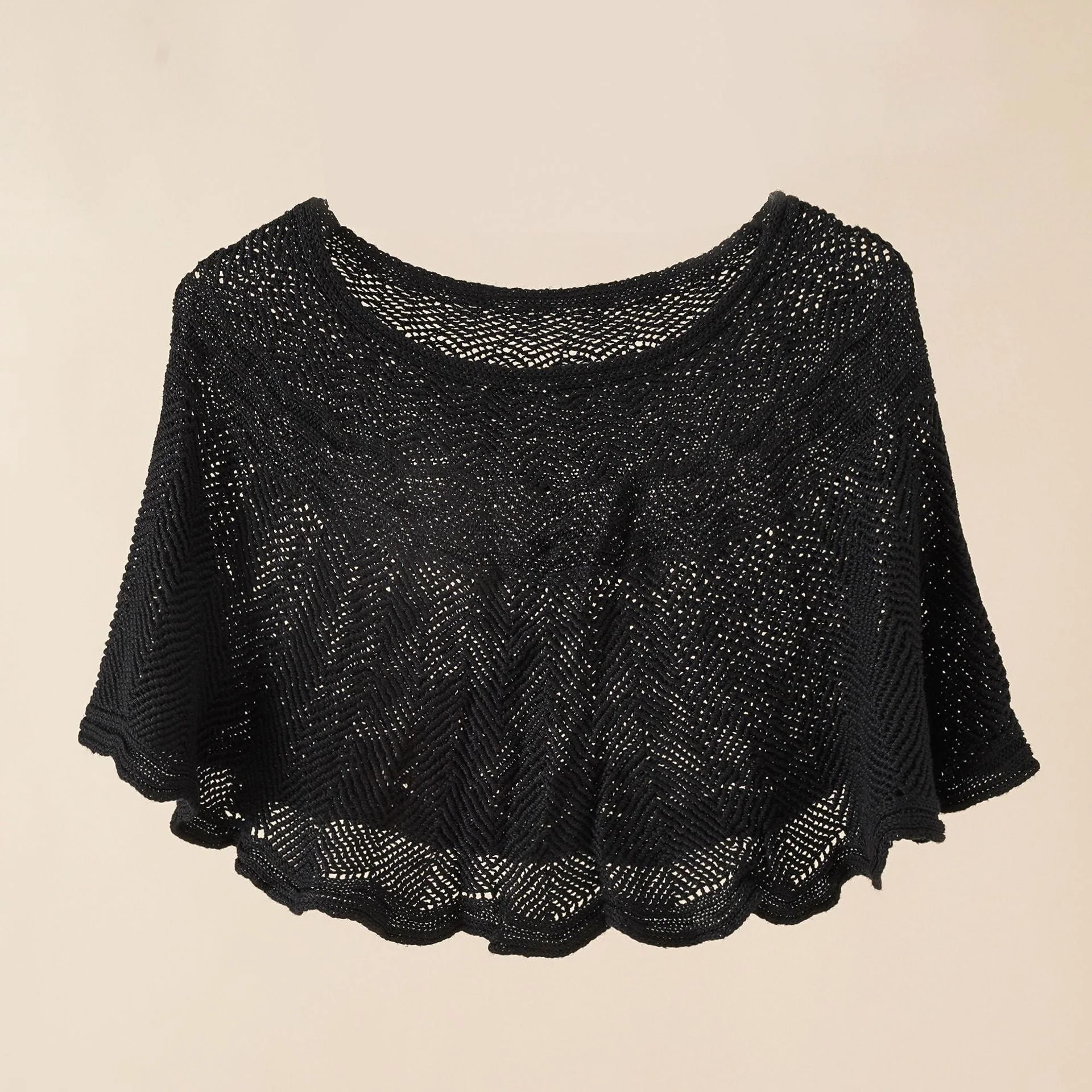 Damen Luftiger Strickponcho Im Modernen Design Heidi-Mode - Image 8