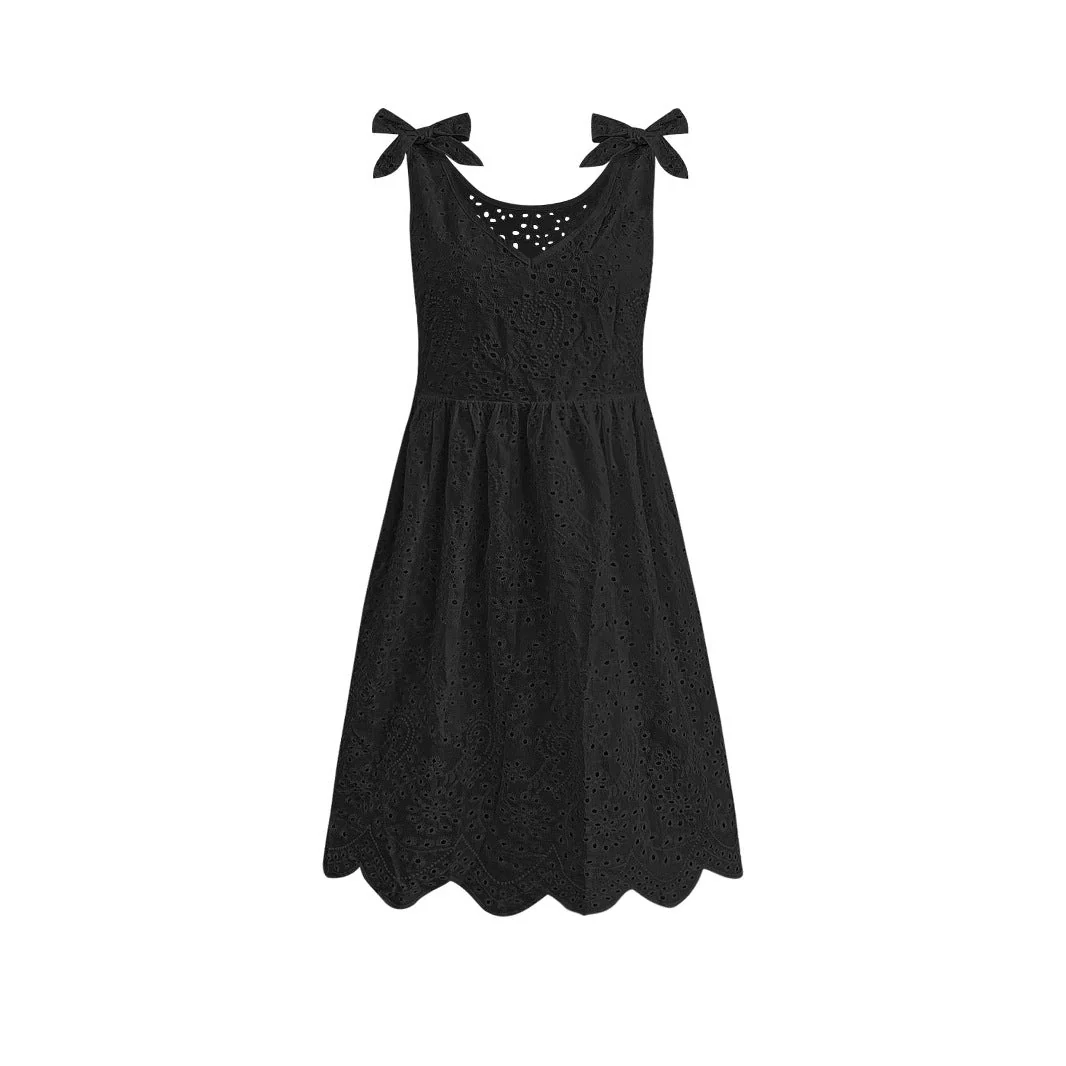 Damen Luftiges Sommerkleid mit Dekorativem Lochmuster und Süßen Trägern Heidi-Mode - Image 5