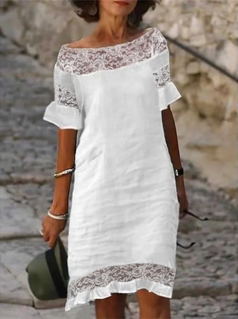 Damen luftiges Sommerkleid mit raffinierten Spitzenakzenten Heidi-Mode - Image 11