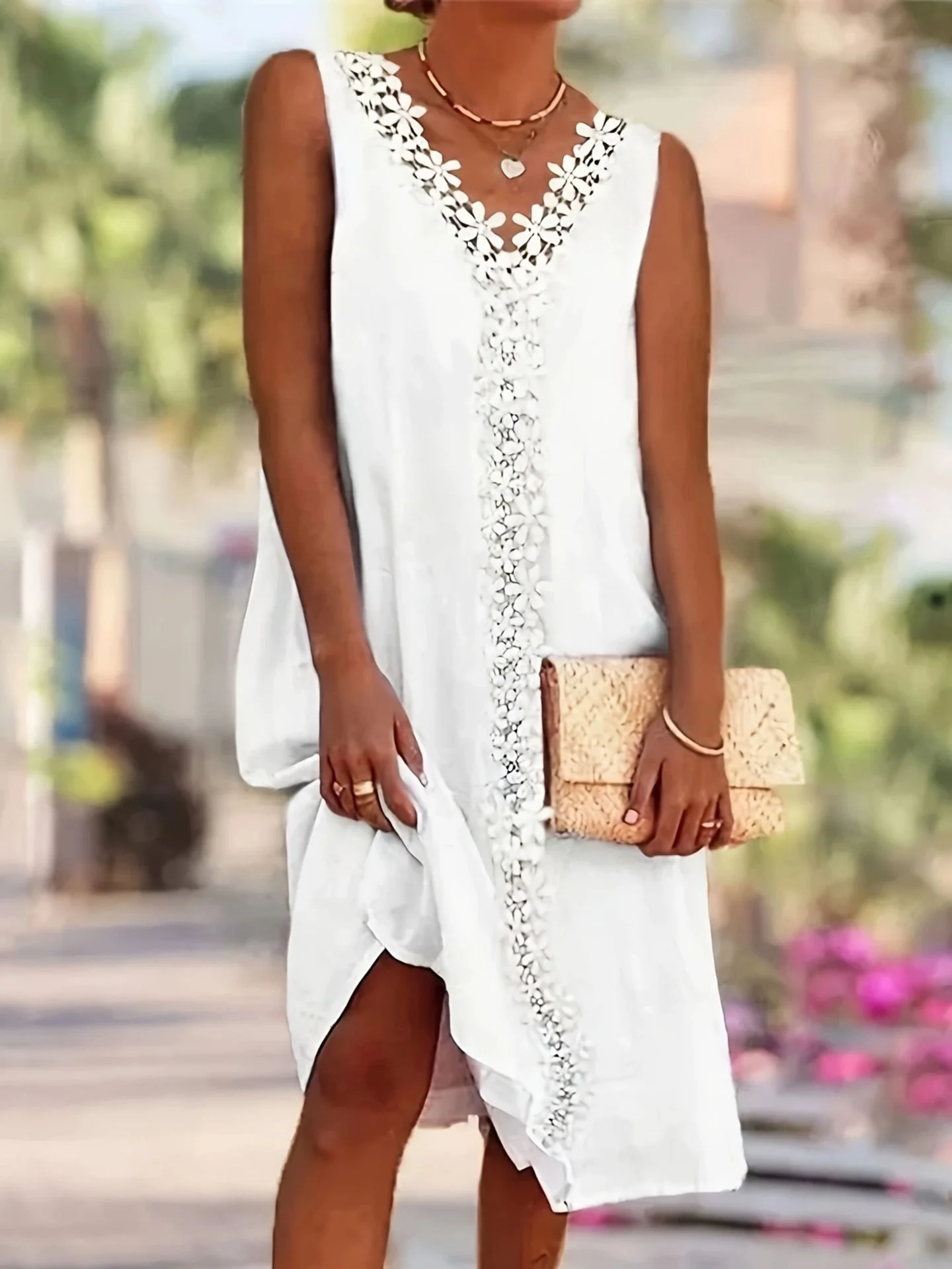 Damen luftiges Sommerkleid mit raffinierten Spitzenakzenten Heidi-Mode - Image 9