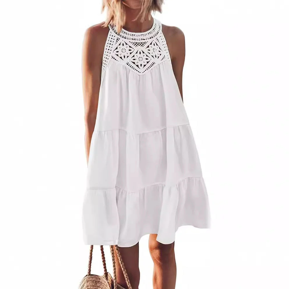 Damen Luftiges Sommerkleid mit Spitzeneinsatz Heidi-Mode - Image 5