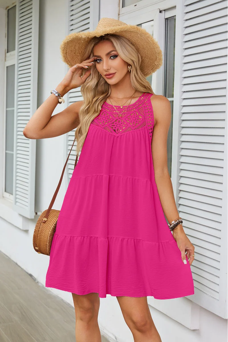 Damen Luftiges Sommerkleid mit Spitzeneinsatz Heidi-Mode - Image 8