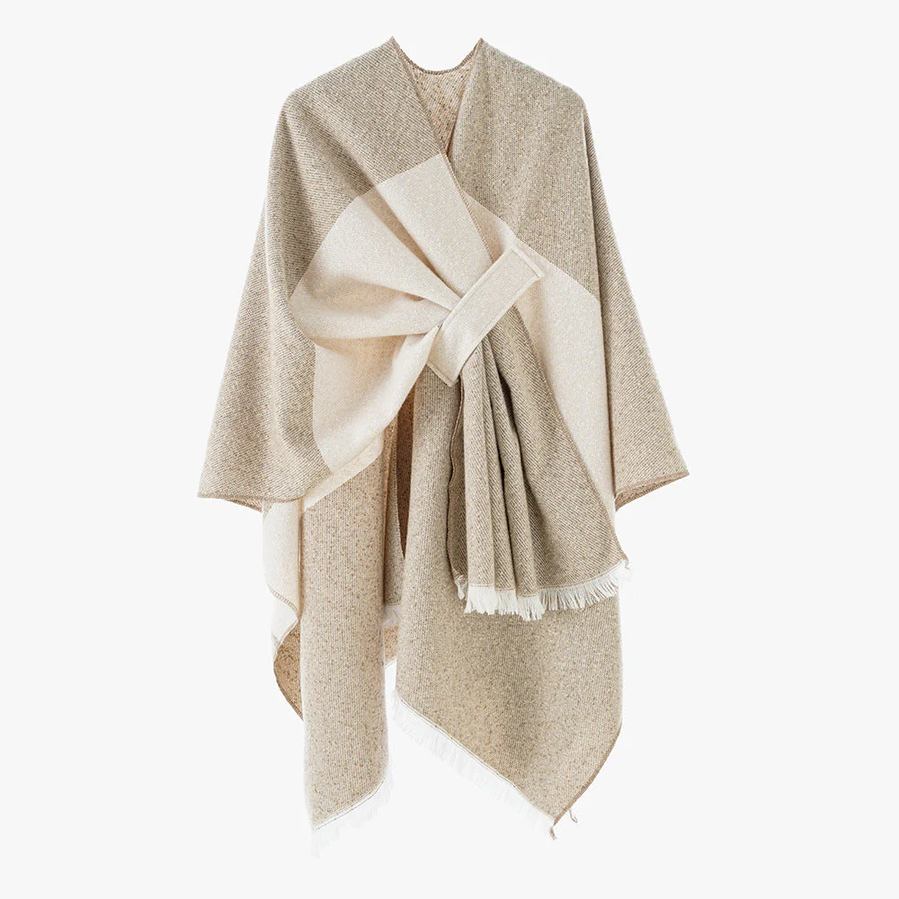 Damen Luxuriöser Oversize Poncho Aus Hochwertigem Mischgewebe Heidi-Mode - Image 11