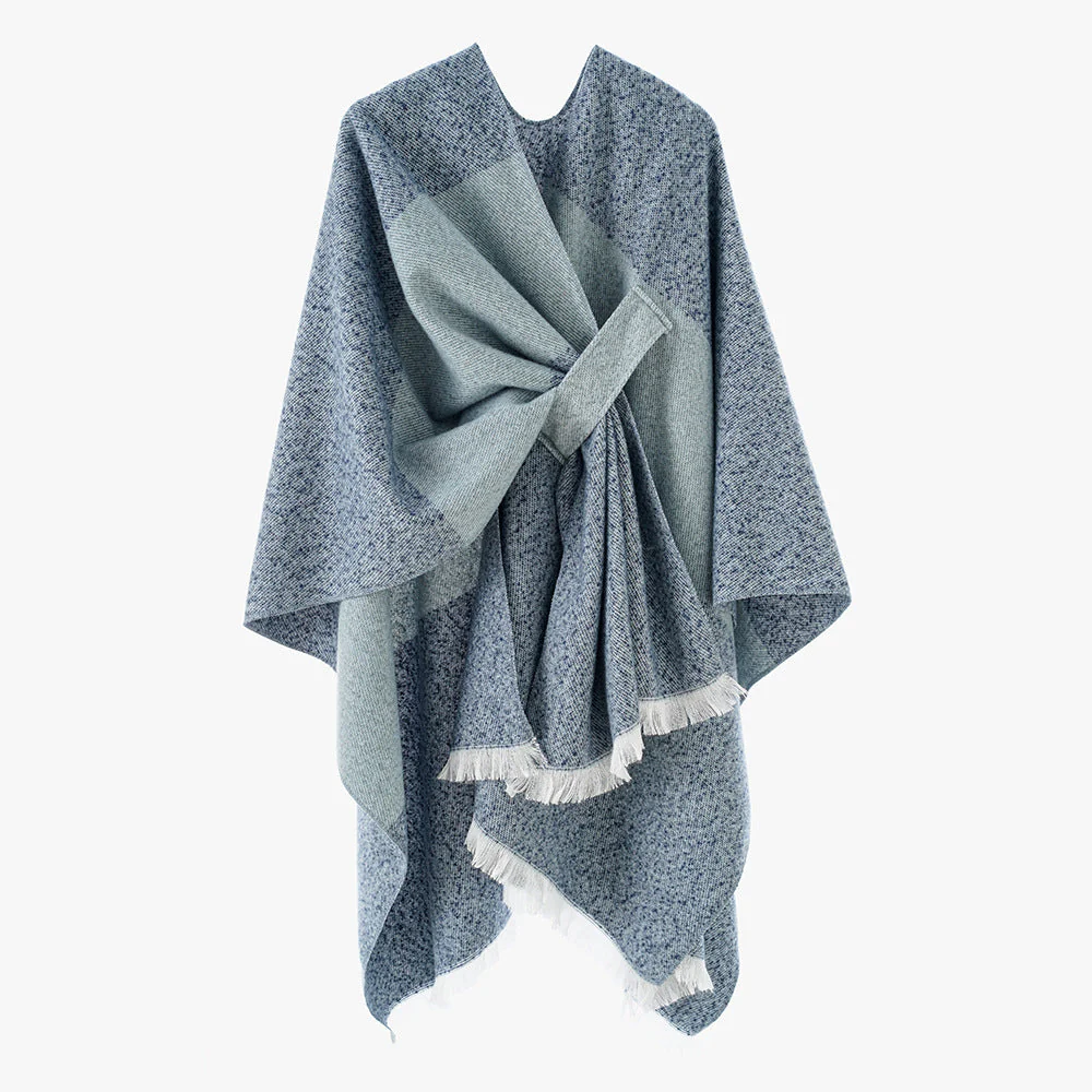 Damen Luxuriöser Oversize Poncho Aus Hochwertigem Mischgewebe Heidi-Mode - Image 2
