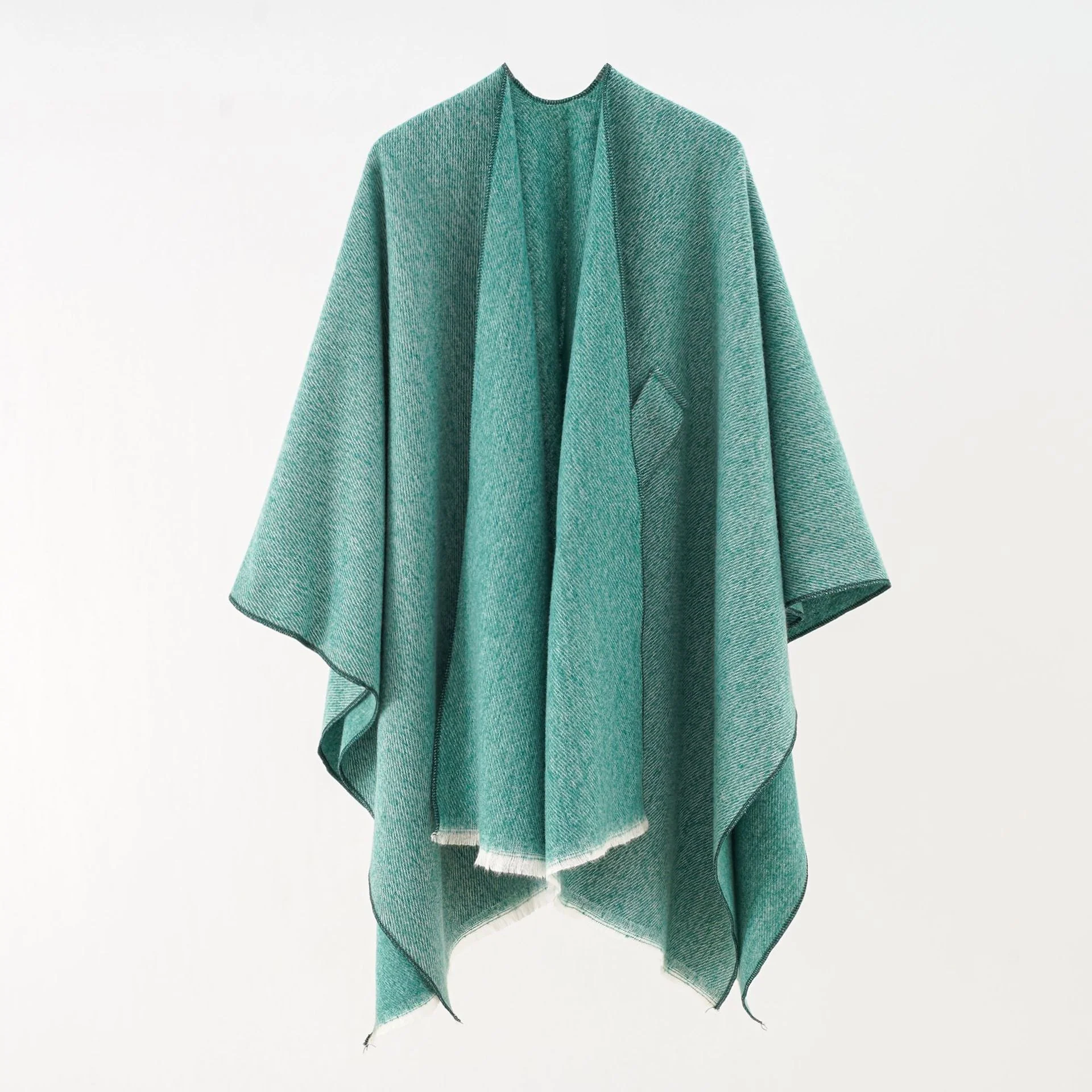 Damen Luxuriöser Oversize Poncho Aus Hochwertigem Mischgewebe Heidi-Mode - Image 22