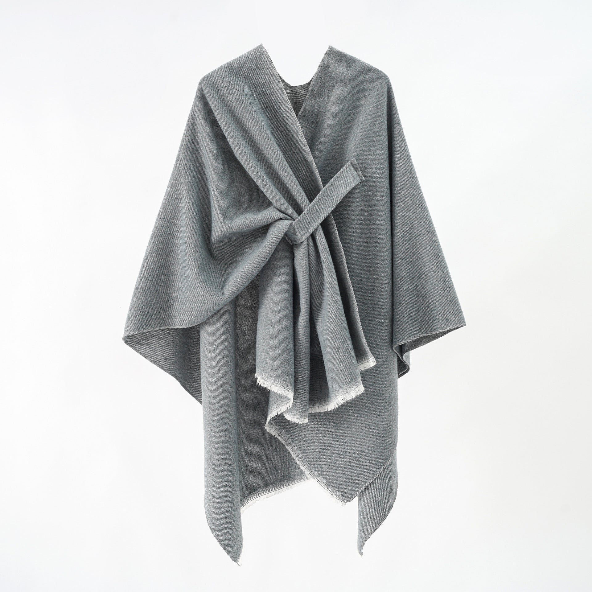 Damen Luxuriöser Oversize Poncho Aus Hochwertigem Mischgewebe Heidi-Mode - Image 27