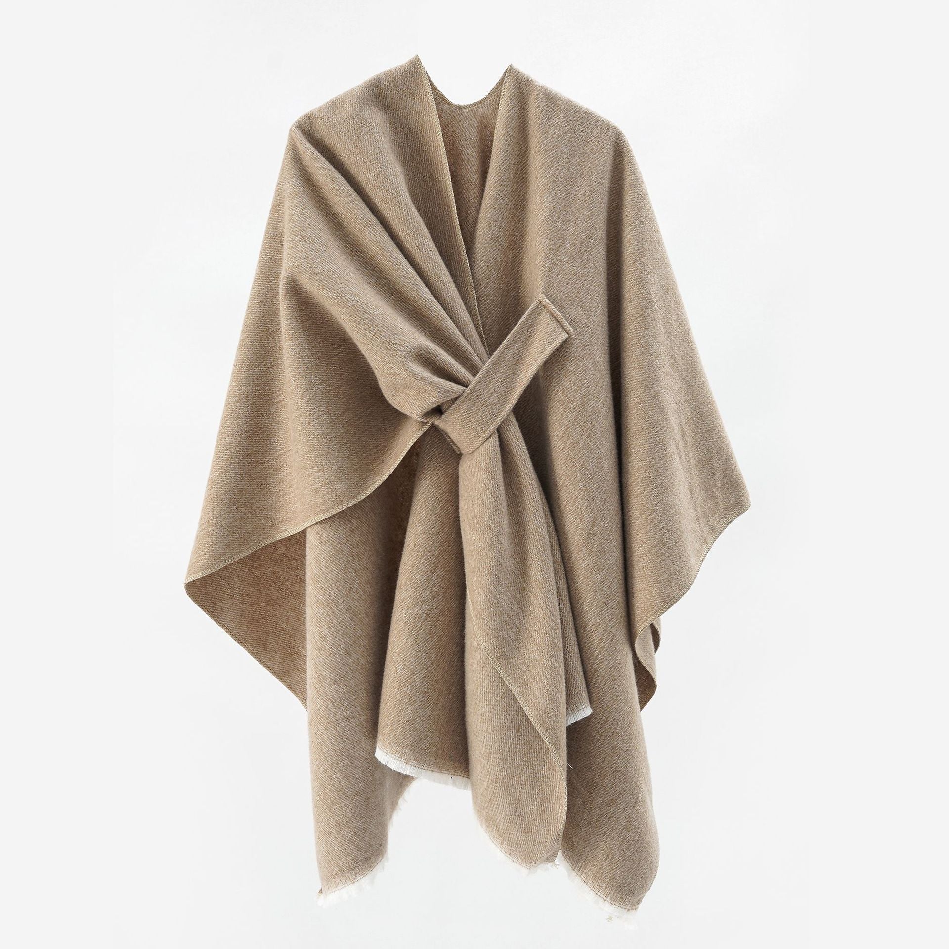 Damen Luxuriöser Oversize Poncho Aus Hochwertigem Mischgewebe Heidi-Mode - Image 29
