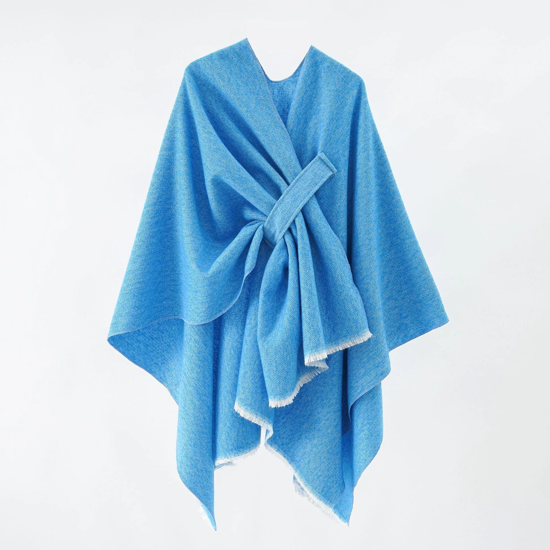 Damen Luxuriöser Oversize Poncho Aus Hochwertigem Mischgewebe Heidi-Mode - Image 7