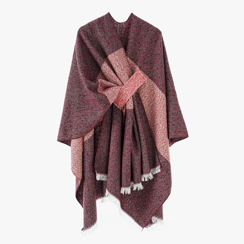 Damen Luxuriöser Oversize Poncho Aus Hochwertigem Mischgewebe Heidi-Mode - Image 8