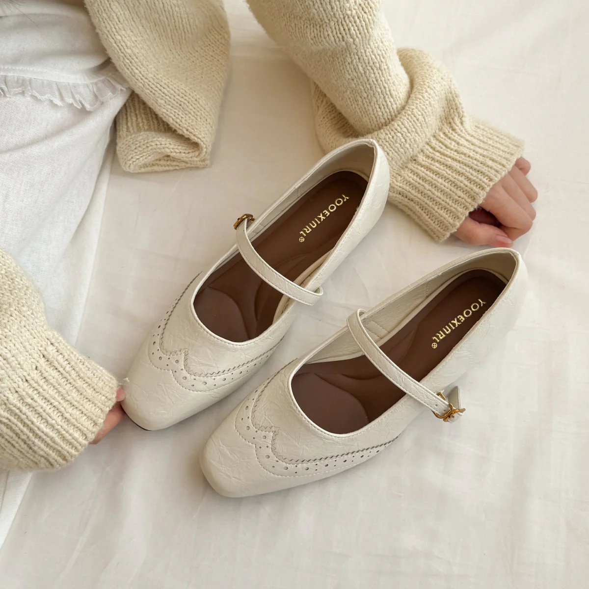 Damen Mary Jane Ballerinas mit elegantem Riemchen und verspieltem Detail Heidi Mode - Image 2
