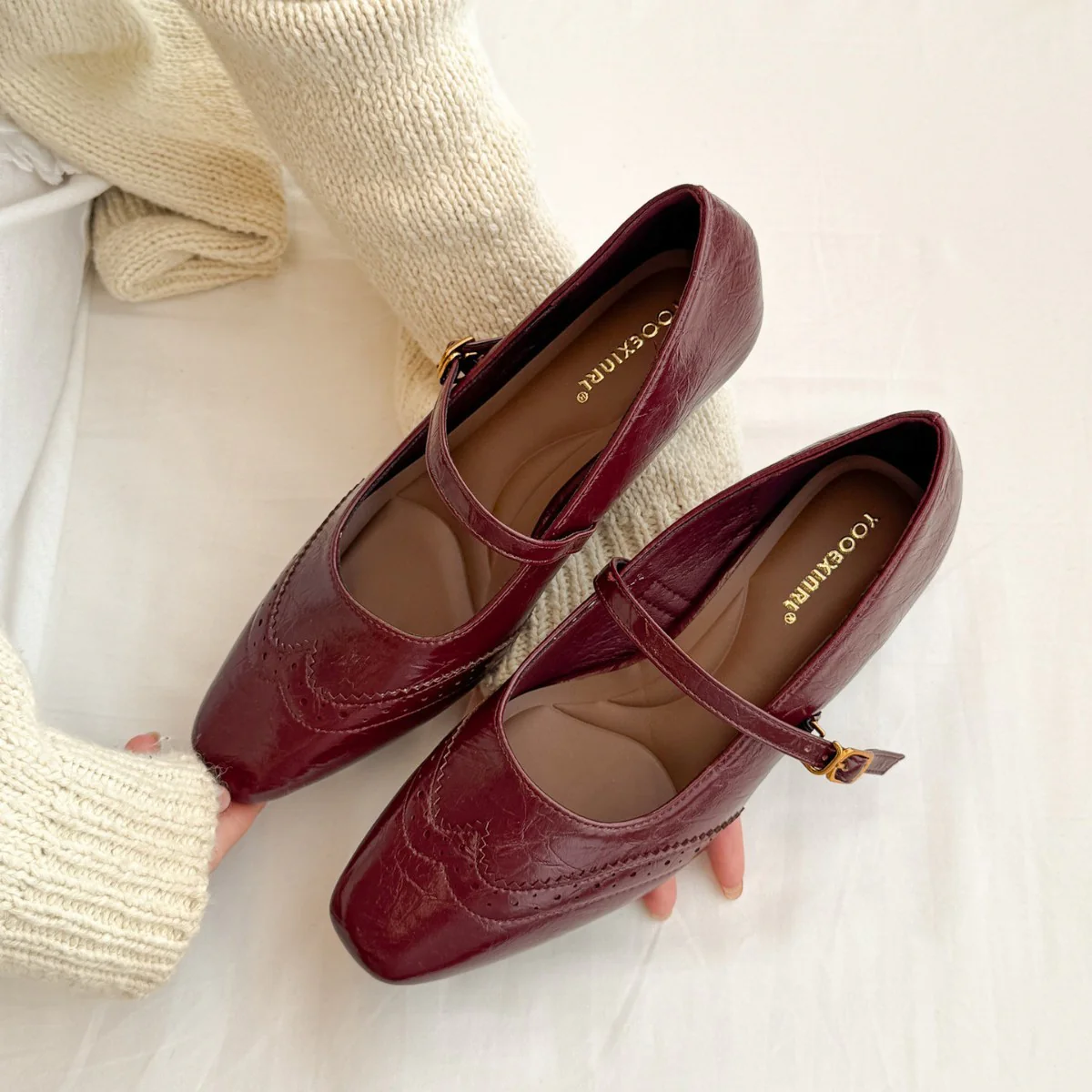 Damen Mary Jane Ballerinas mit elegantem Riemchen und verspieltem Detail Heidi Mode - Image 3