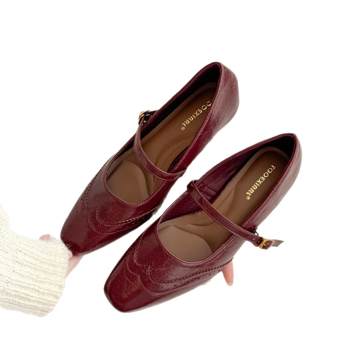 Damen Mary Jane Ballerinas mit elegantem Riemchen und verspieltem Detail Heidi Mode - Image 5