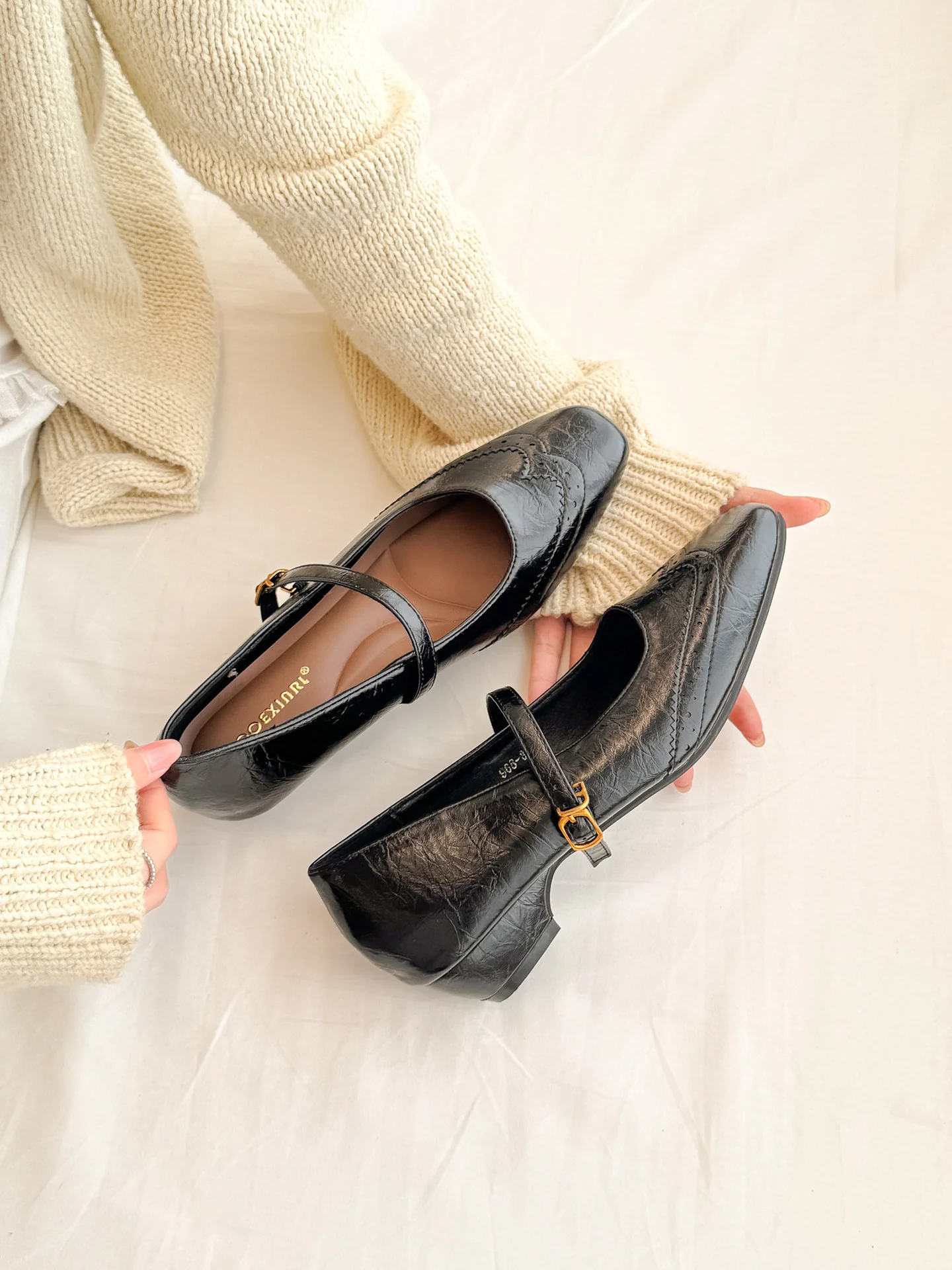 Damen Mary Jane Ballerinas mit elegantem Riemchen und verspieltem Detail Heidi Mode - Image 7