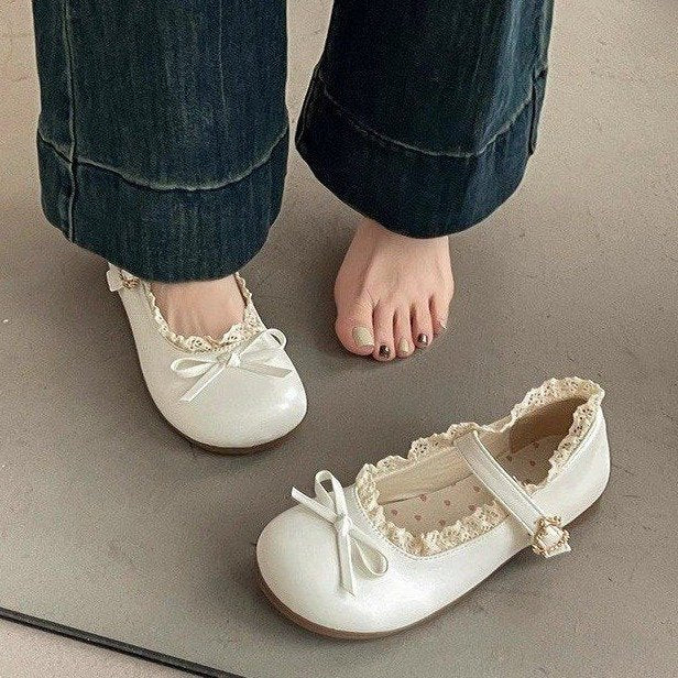 Damen Mary Jane Schuhe mit Rüschendetail und komfortablem Innenfutter Heidi Mode - Image 4