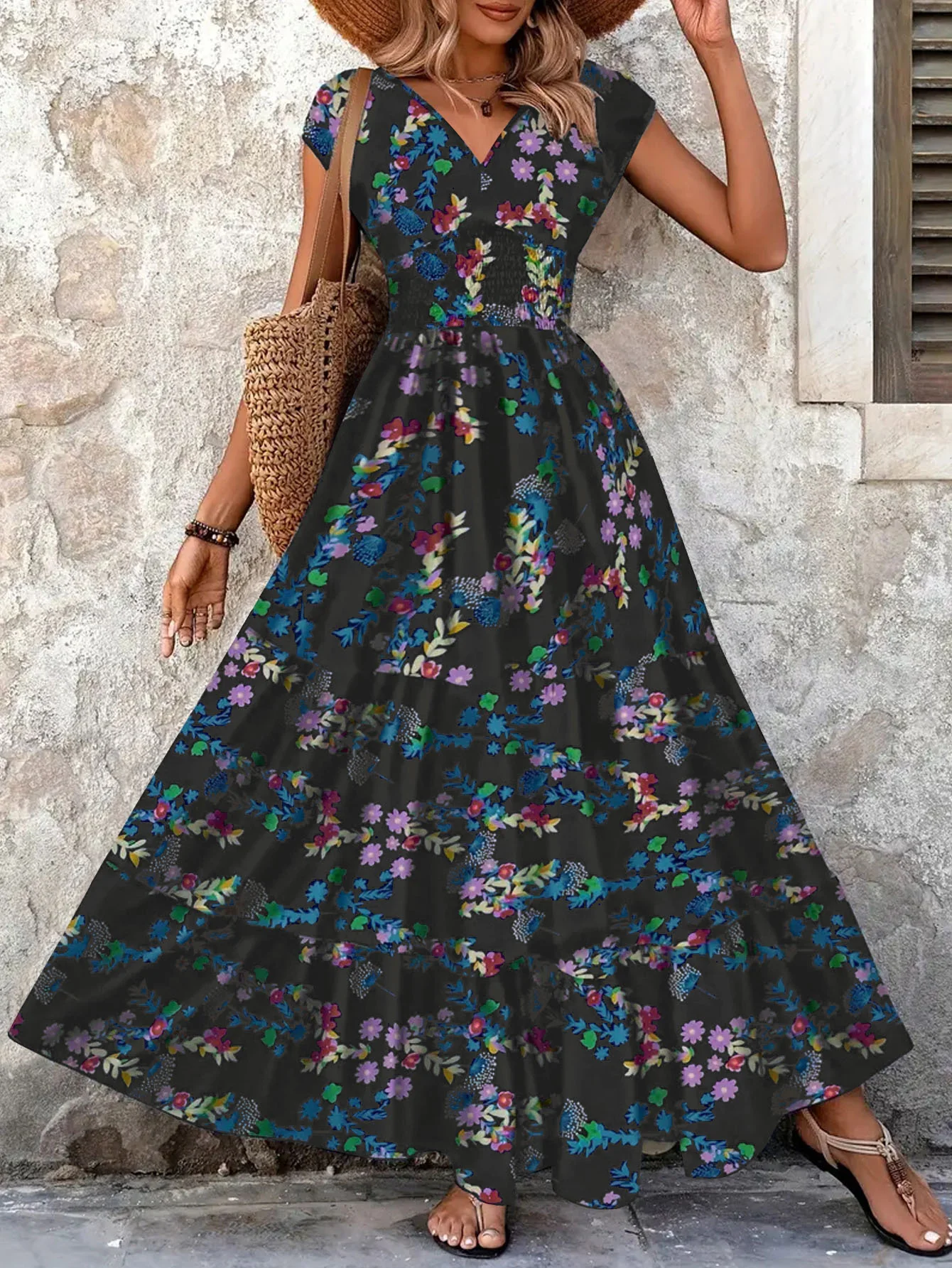 Damen Maxi-Kleid mit floralem Paisley-Muster und schmeichelndem Schnitt Heidi-Mode - Image 7