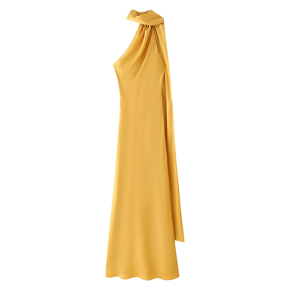 Damen Maxikleid mit Asymmetrischem Schnitt und Fließendem Stoff Heidi-Mode - Image 7