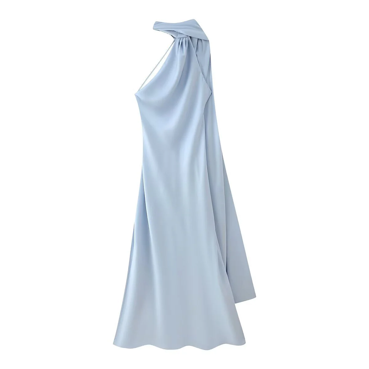 Damen Maxikleid mit Asymmetrischem Schnitt und Fließendem Stoff Heidi-Mode - Image 8