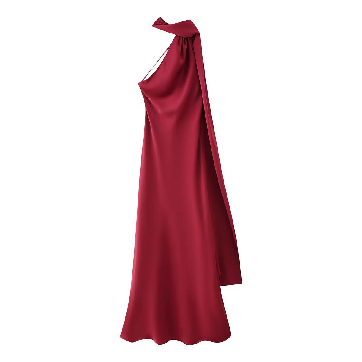 Damen Maxikleid mit Asymmetrischem Schnitt und Fließendem Stoff Heidi-Mode - Image 9