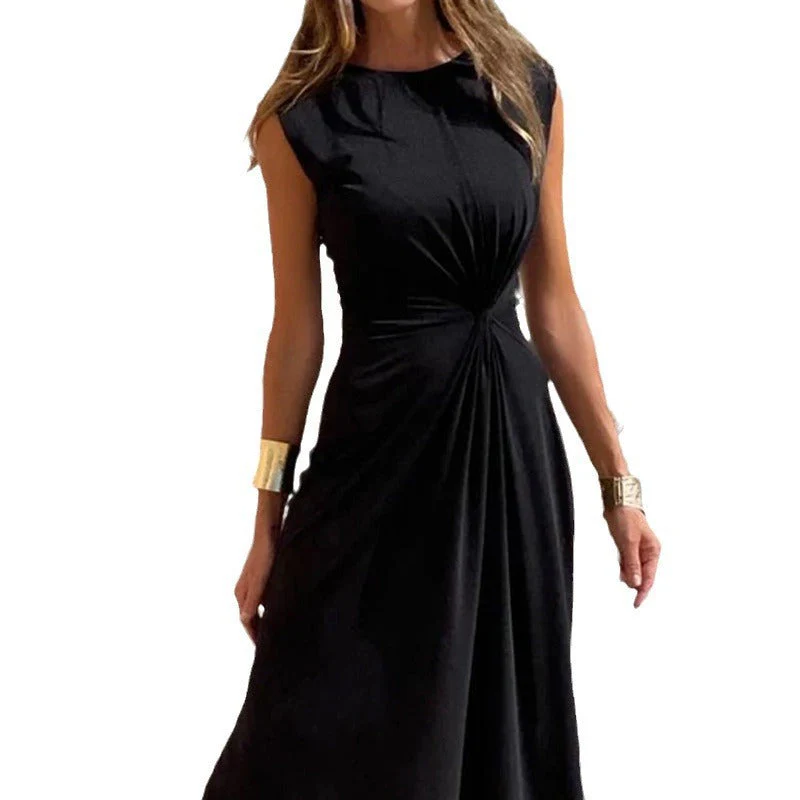 Damen Maxikleid mit Elegantem Knoten-Detail und Fließendem Schnitt Heidi-Mode - Image 5
