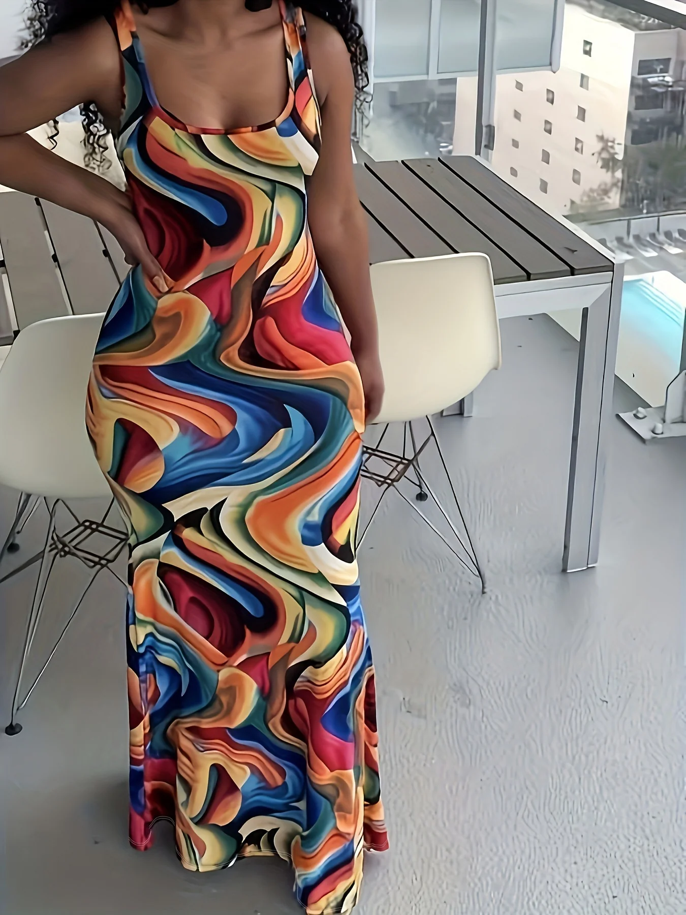 Damen Maxikleid mit exklusivem Farbverlauf und figurumspielendem Schnitt Heidi-Mode - Image 8