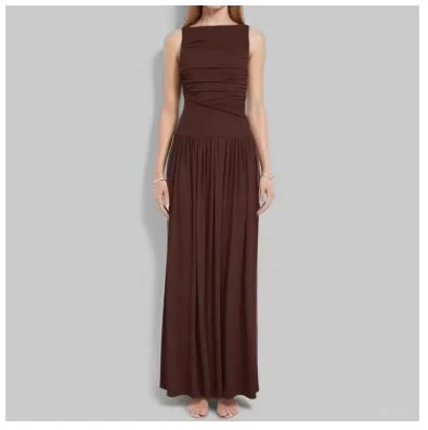 Damen Maxikleid mit Figurbetontem Oberteil und Fließendem Rock Heidi-Mode - Image 9
